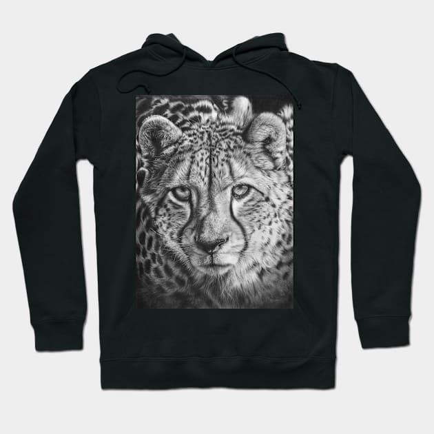 African Cheetah Hoodie by Mightyfineart